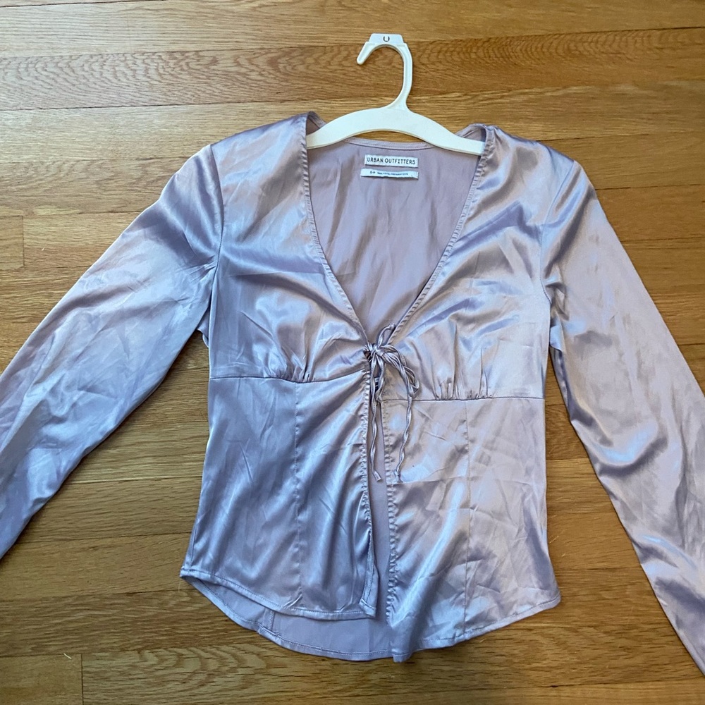 URBAN OUTFITTERS Lilac Tie Top